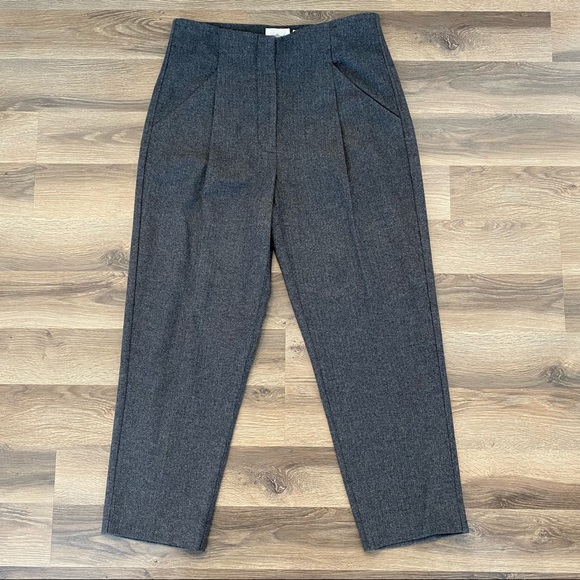Aritzia Pants - Aritzia Wilfred Grey Wool/Cashmere Cropped Trouser Pants